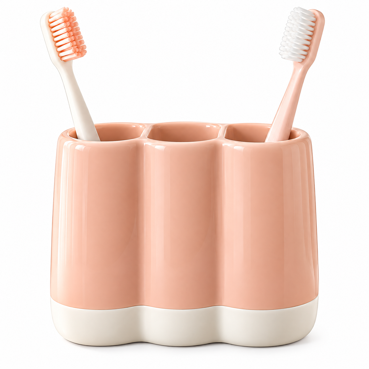 xeqvynur Peach & Ivory Toothbrush Organizer — isolated product