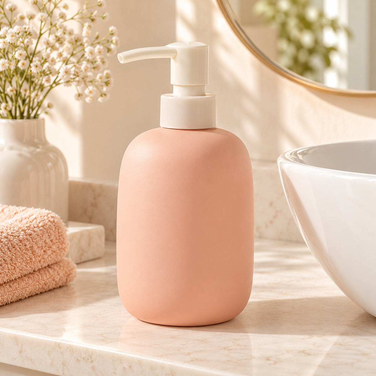 xeqvynur Peach Soap Dispenser — main view