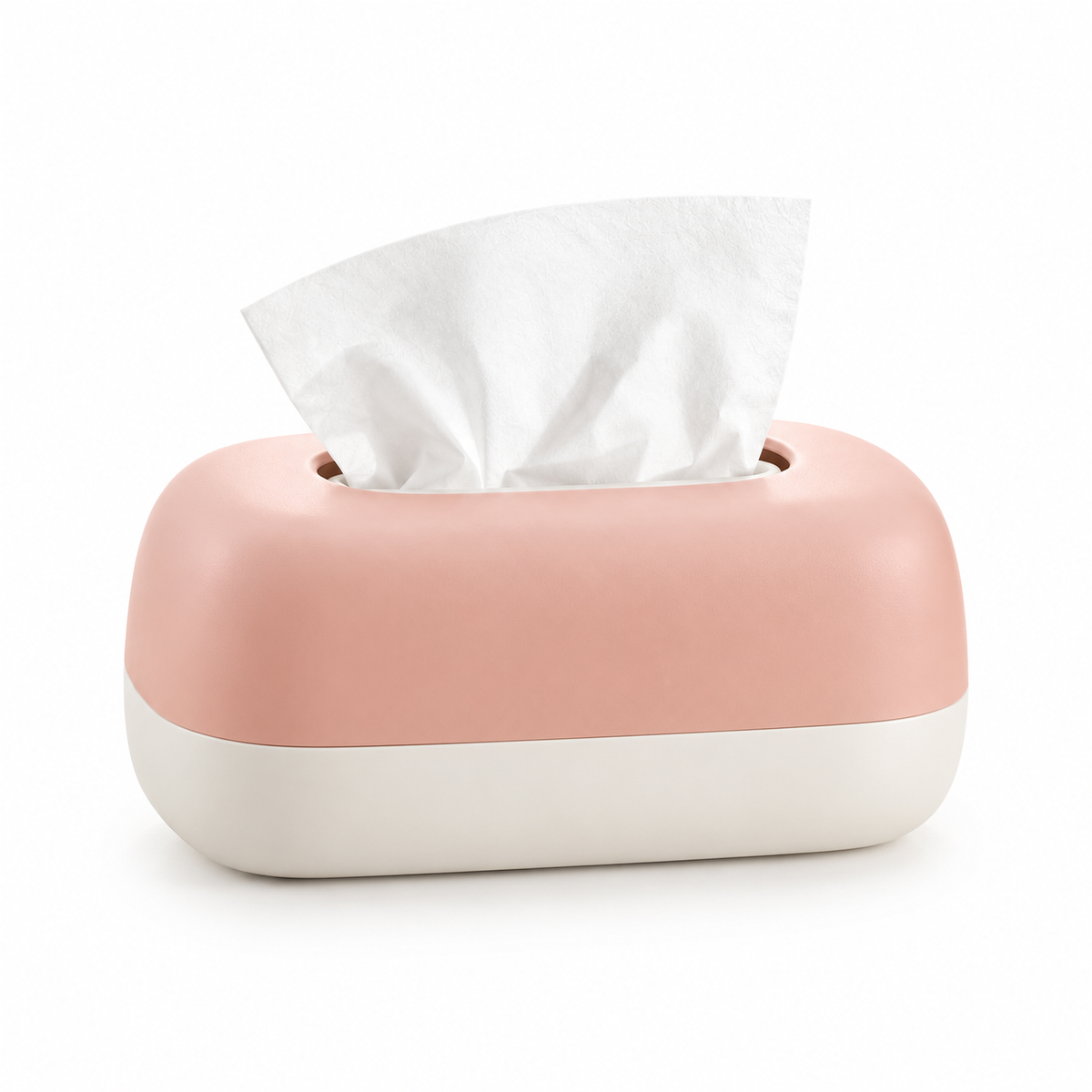 xeqvynur Peach & Ivory Tissue Box Cover — isolated product