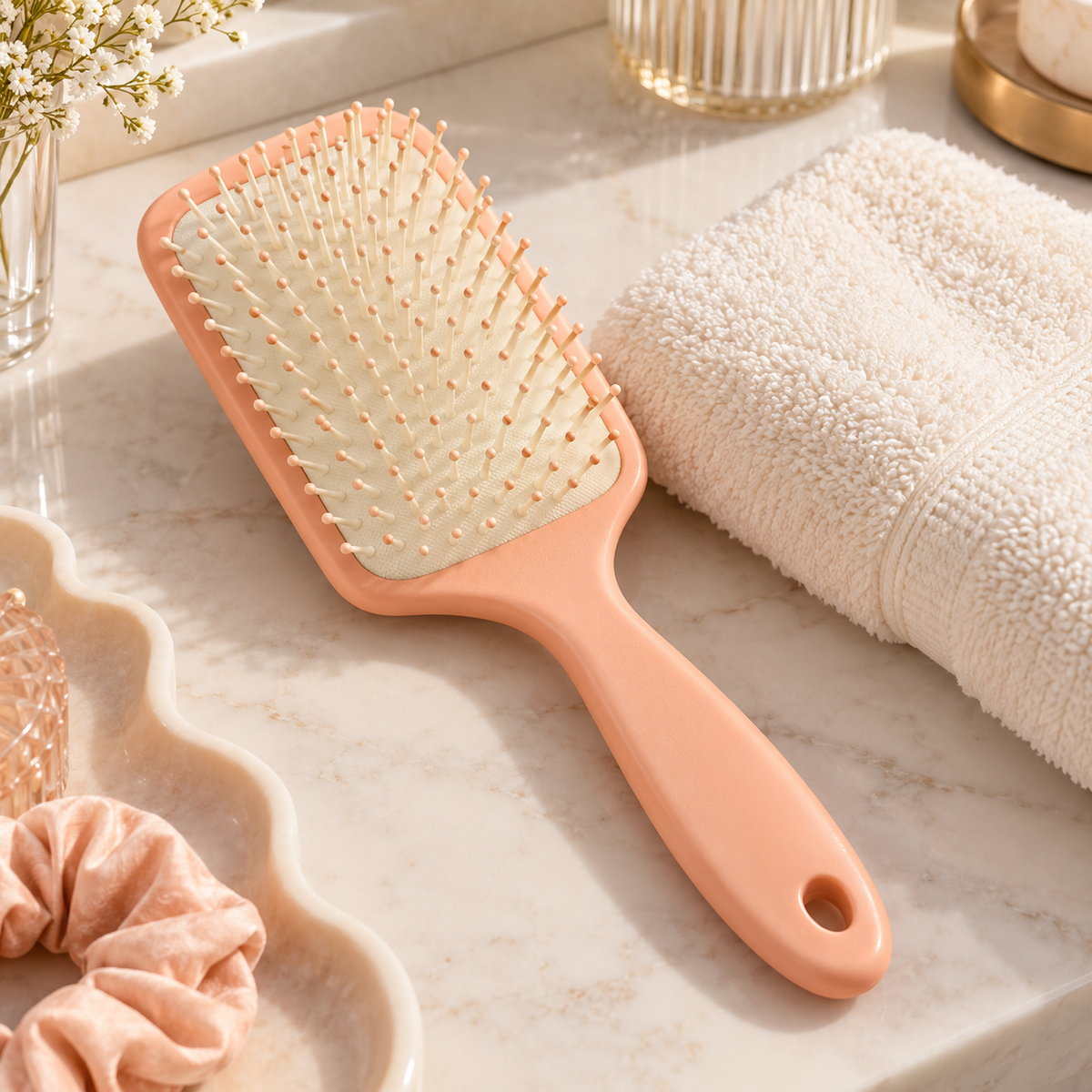 xeqvynur Peach Cushion Paddle Brush — main view