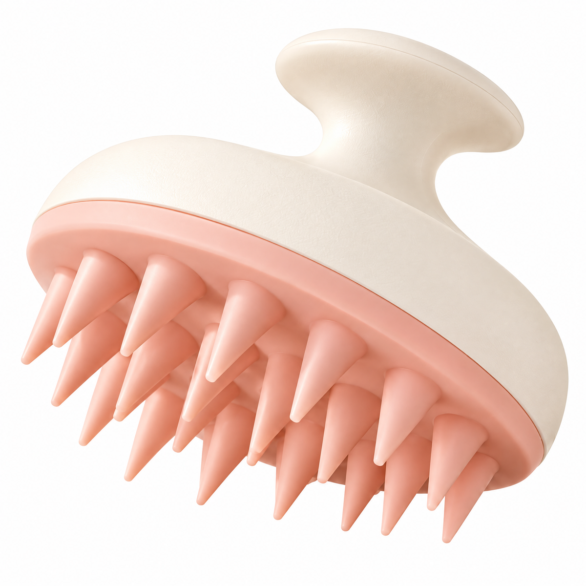 xeqvynur Peach Silicone Scalp Massager — isolated product